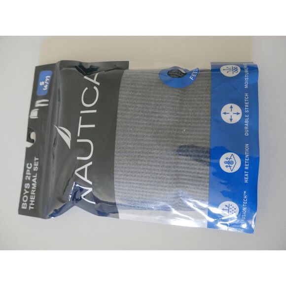 Nautica Boy's Thermal Base Layer Set Gray S 6/7 - Picture 2 of 6